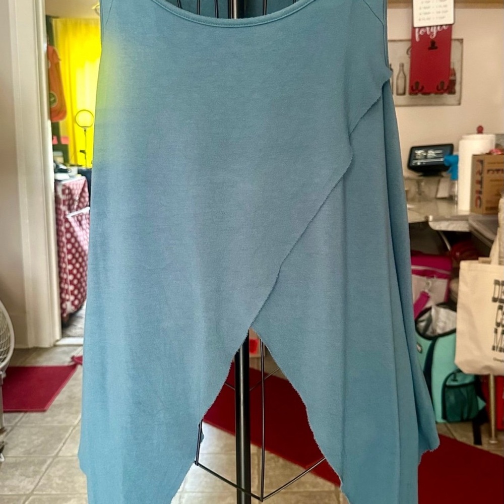 Stylish Blue Savvi Sage Luxe Women's Tank Top - XL